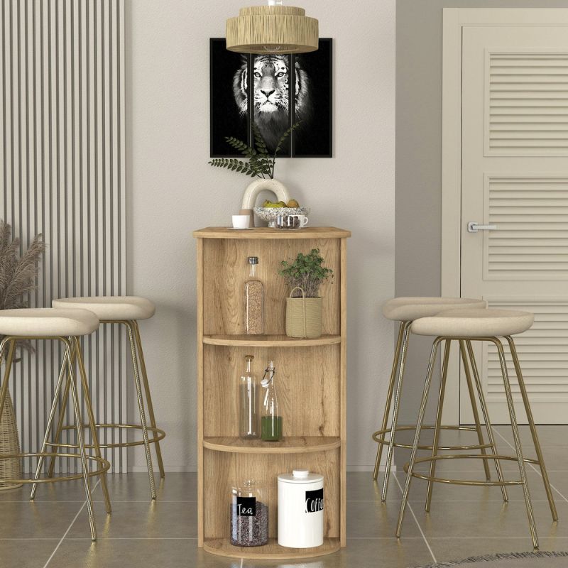 Vigne Megapap melamine bar table in sepet oak color 150x51.6x101.8cm.