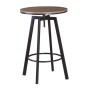 YORK BAR Table Metal Dark Brown/Walnut