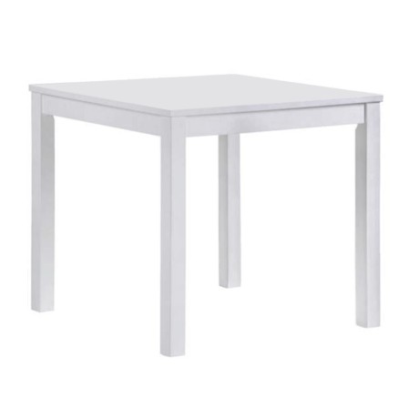 Τραπέζι Naturale ξύλο - Mdf χρώμα λευκό 80x80x74εκ.