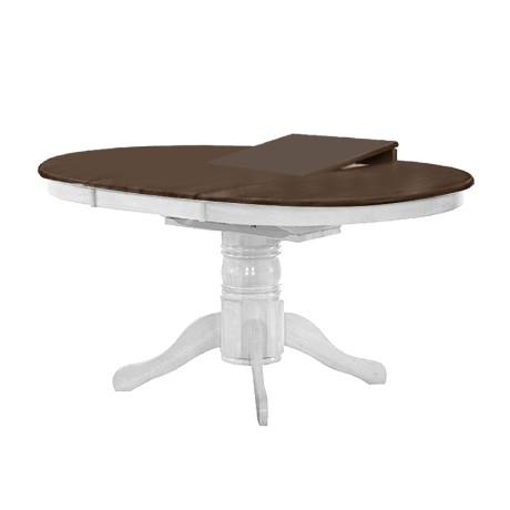 NIRVANA Table D106+30cm White/Walnut