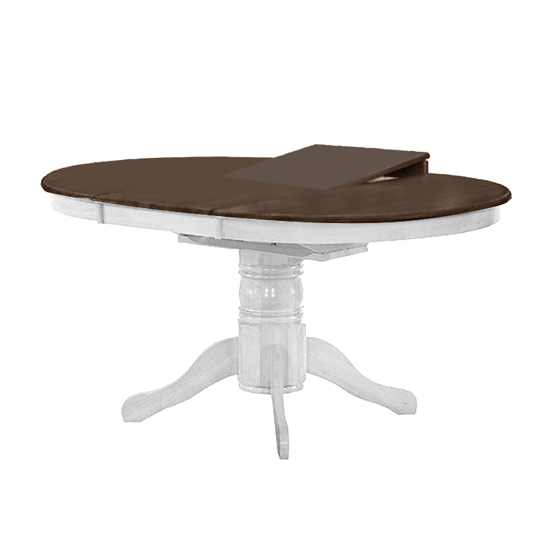 NIRVANA Table D106+30cm White/Walnut