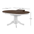 NIRVANA Table D106+30cm White/Walnut