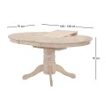 NIRVANA Table D106+30cm White Wash