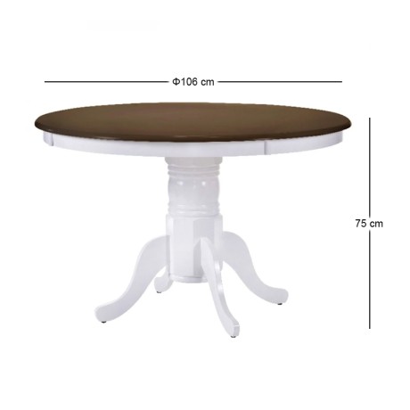 NIRVANA Table D106 White/Walnut