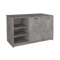 Peres Megapap melamine island kitchen cabinet in concrete grey color 150x70x91.8cm.
