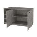 Peres Megapap melamine island kitchen cabinet in concrete grey color 150x70x91.8cm.