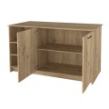 Peres Megapap melamine island kitchen cabinet in sepet oak color 150x70x91.8cm.