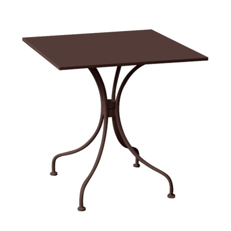 Τραπέζι Park μεταλλικό χρώμα sand brown 70x70x71εκ.