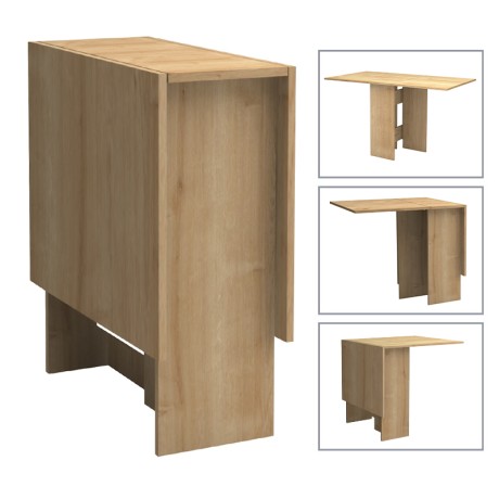 Pepe Megapap melamine table extendable color oak 28(56+56)x77x75cm.