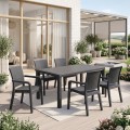 Kalan Megapap polypropylene table in anthracite color 150x90x75cm.