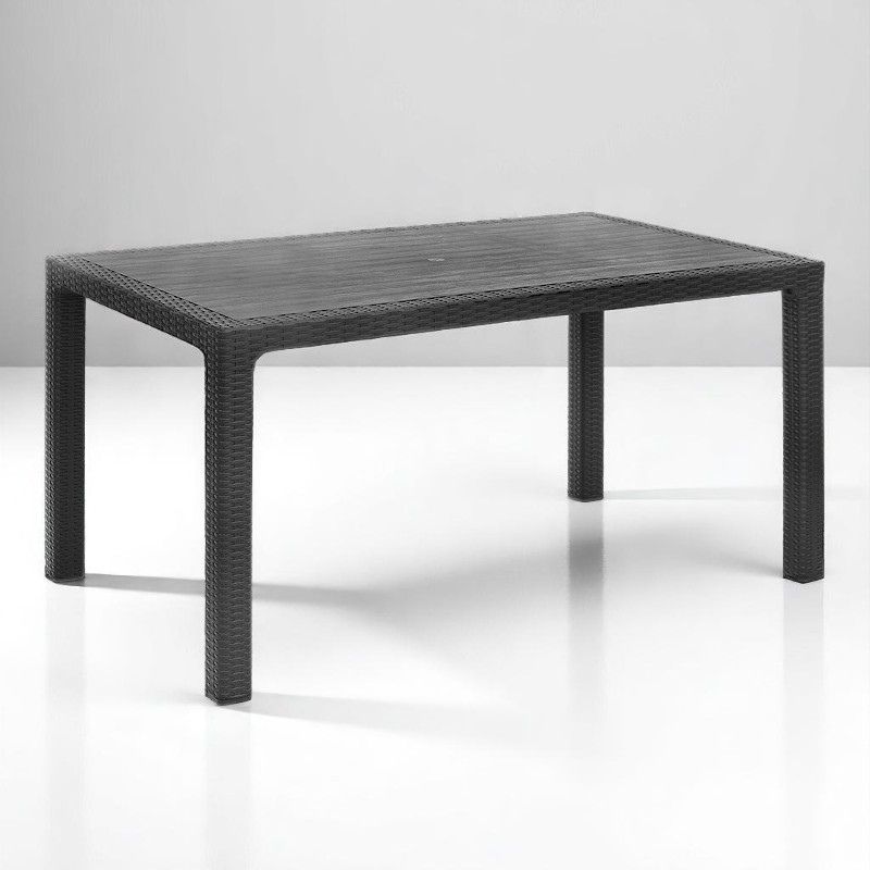 Kalan Megapap polypropylene table in anthracite color 150x90x75cm.