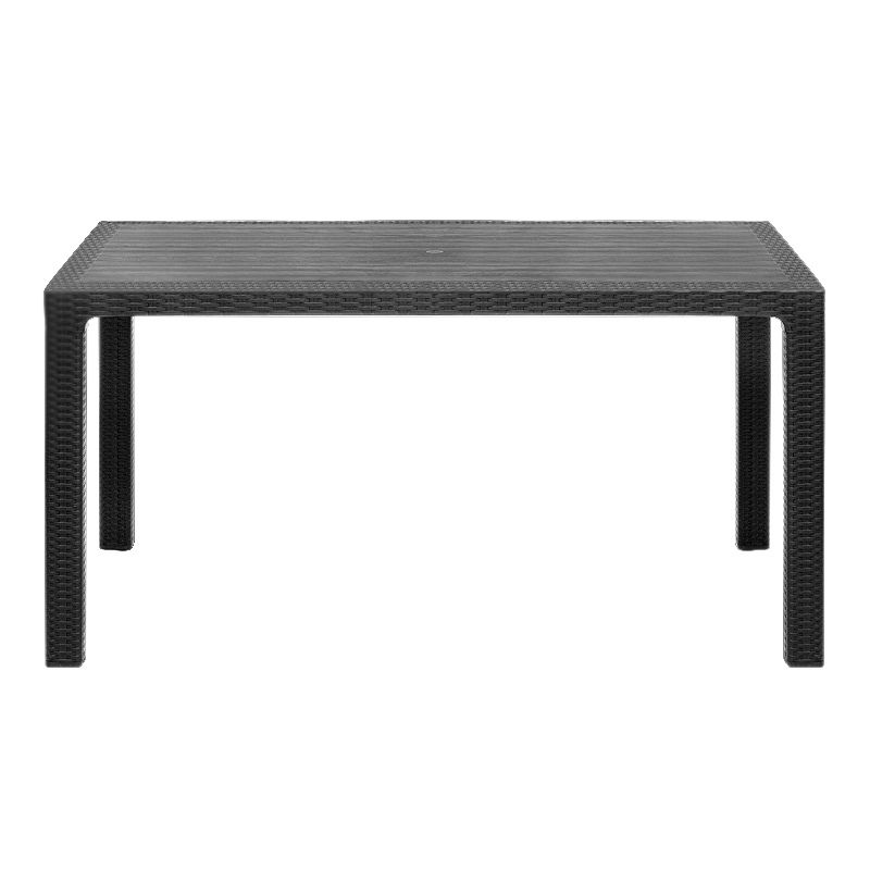 Kalan Megapap polypropylene table in anthracite color 150x90x75cm.