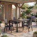 Kalan Megapap polypropylene table in brown color 150x90x75cm.