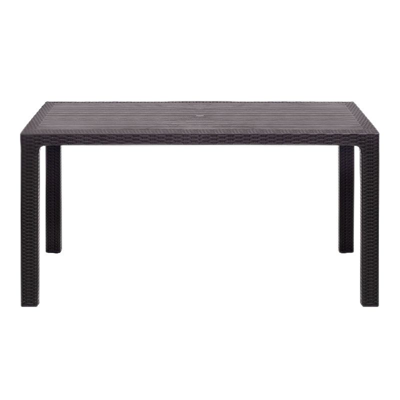 Kalan Megapap polypropylene table in brown color 150x90x75cm.