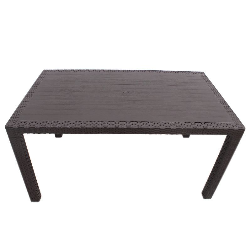 Kalan Megapap polypropylene table in brown color 150x90x75cm.