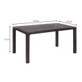 Kalan Megapap polypropylene table in brown color 150x90x75cm.