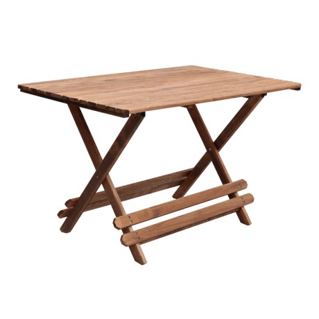 Queen Megapap foldable table by beech wood in walnut color 120x80x75cm.