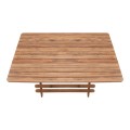 Queen Megapap foldable table by beech wood in walnut color 120x80x75cm.
