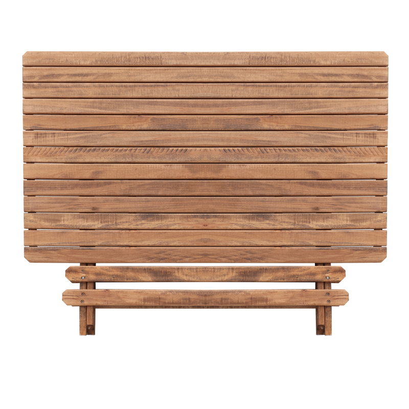 Queen Megapap foldable table by beech wood in walnut color 120x80x75cm.
