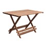 Queen Megapap foldable table by beech wood in walnut color 140x80x75cm.