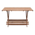 Queen Megapap foldable table by beech wood in walnut color 140x80x75cm.
