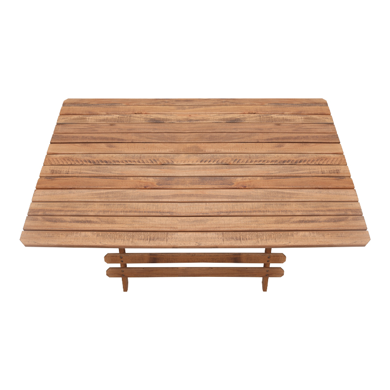 Queen Megapap foldable table by beech wood in walnut color 140x80x75cm.
