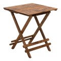 Queen Megapap foldable table by beech wood in walnut color 70x70x75cm.