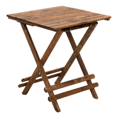 Queen Megapap foldable table by beech wood in walnut color 70x70x75cm.