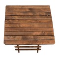Queen Megapap foldable table by beech wood in walnut color 70x70x75cm.