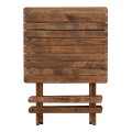 Queen Megapap foldable table by beech wood in walnut color 70x70x75cm.