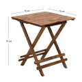 Queen Megapap foldable table by beech wood in walnut color 70x70x75cm.
