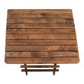 Queen Megapap foldable table by beech wood in walnut color 80x80x75cm.