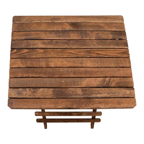 Queen Megapap foldable table by beech wood in walnut color 80x80x75cm.