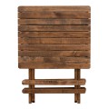 Queen Megapap foldable table by beech wood in walnut color 80x80x75cm.
