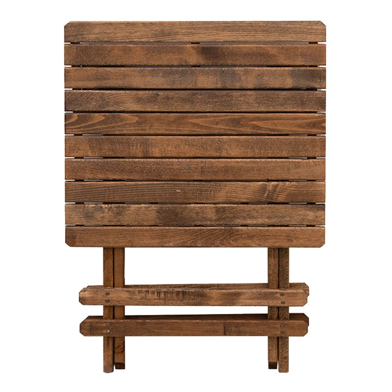 Queen Megapap foldable table by beech wood in walnut color 80x80x75cm.