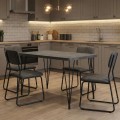 Roger Megapap Mdf/metallic table in dark grey concrete color 120x70x75cm.