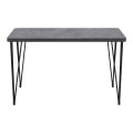 Roger Megapap Mdf/metallic table in dark grey concrete color 120x70x75cm.