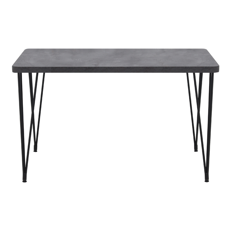 Roger Megapap Mdf/metallic table in dark grey concrete color 120x70x75cm.