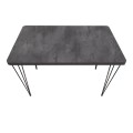 Roger Megapap Mdf/metallic table in dark grey concrete color 120x70x75cm.