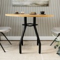 Roma Megapap melamine - metal kitchen table in pine oak color Ø80x75cm.