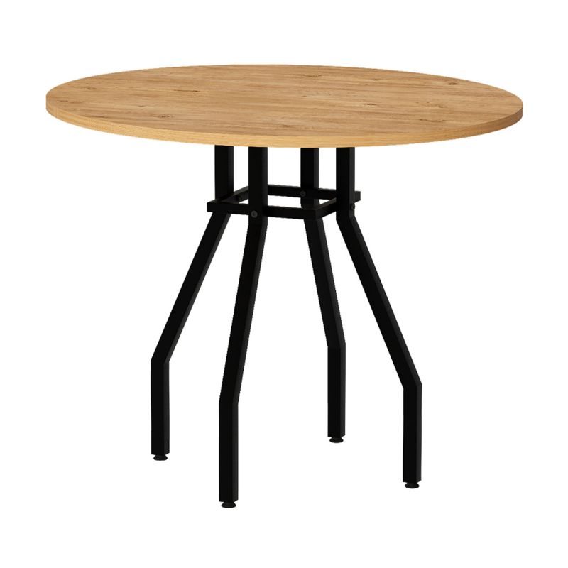 Roma Megapap melamine - metal kitchen table in pine oak color Ø80x75cm.