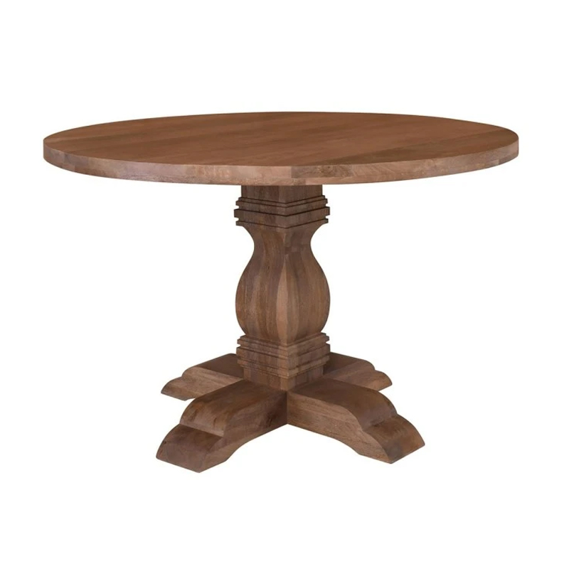 ATLAS Round Dining Table D.120cm, Mango Smoke Walnut