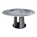 LAZY SUSAN Round Dining Table D150-95cm Marble Top-Metal Base