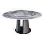 LAZY SUSAN Round Dining Table D150-95cm Marble Top-Metal Base