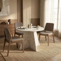 Tailor Megapap melamine dining table in white marble color Ø100x75,7cm.