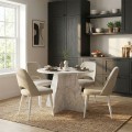 Tailor Megapap melamine dining table in white marble color Ø100x75,7cm.