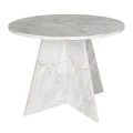 Tailor Megapap melamine dining table in white marble color Ø100x75,7cm.