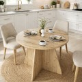 Τραπέζι Tailor Megapap χρώμα sapphire oak Ø100x75,7εκ.