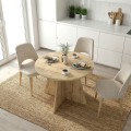 Τραπέζι Tailor Megapap χρώμα sapphire oak Ø100x75,7εκ.