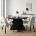 Τραπέζι Tailor Megapap χρώμα sencron black Ø120x75,7εκ.